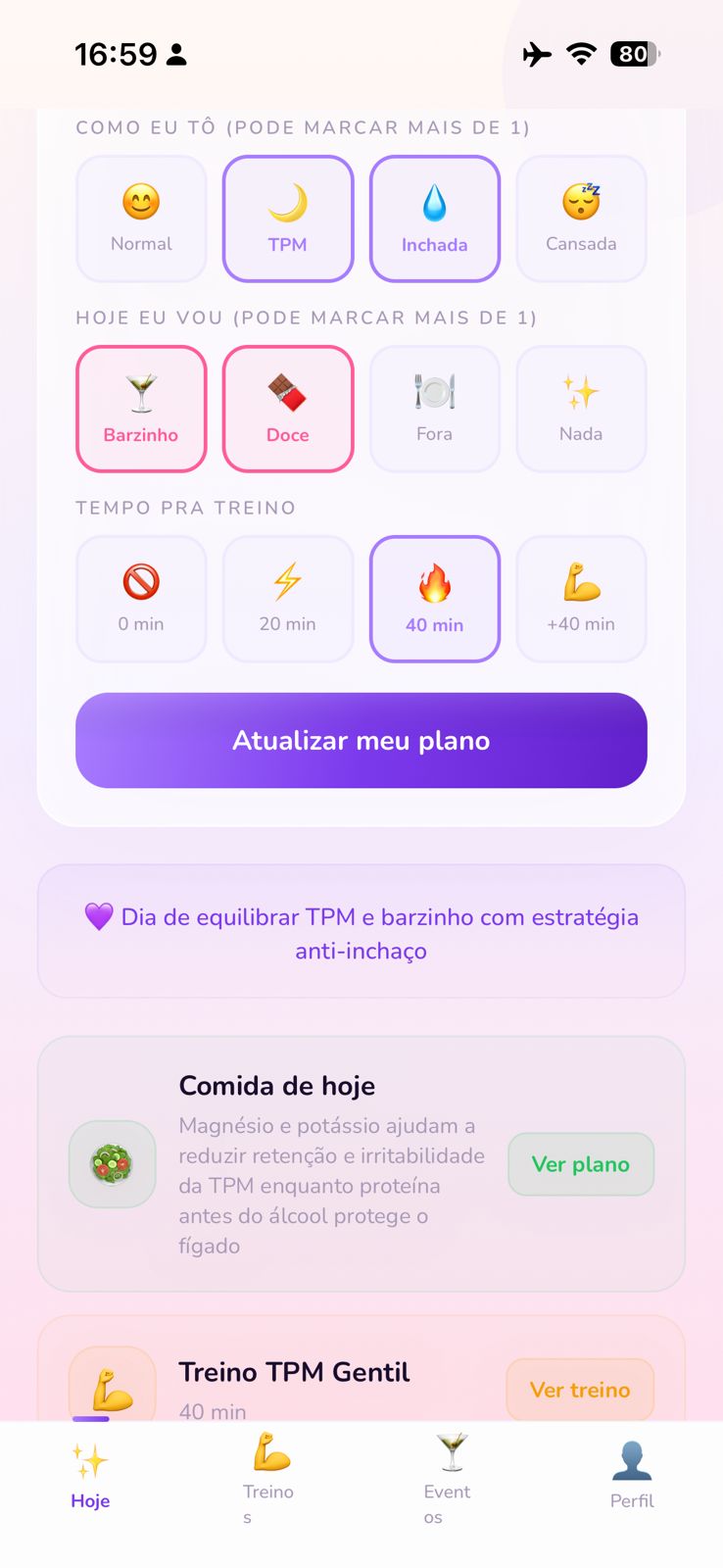 Ajuste inteligente TPM barzinho